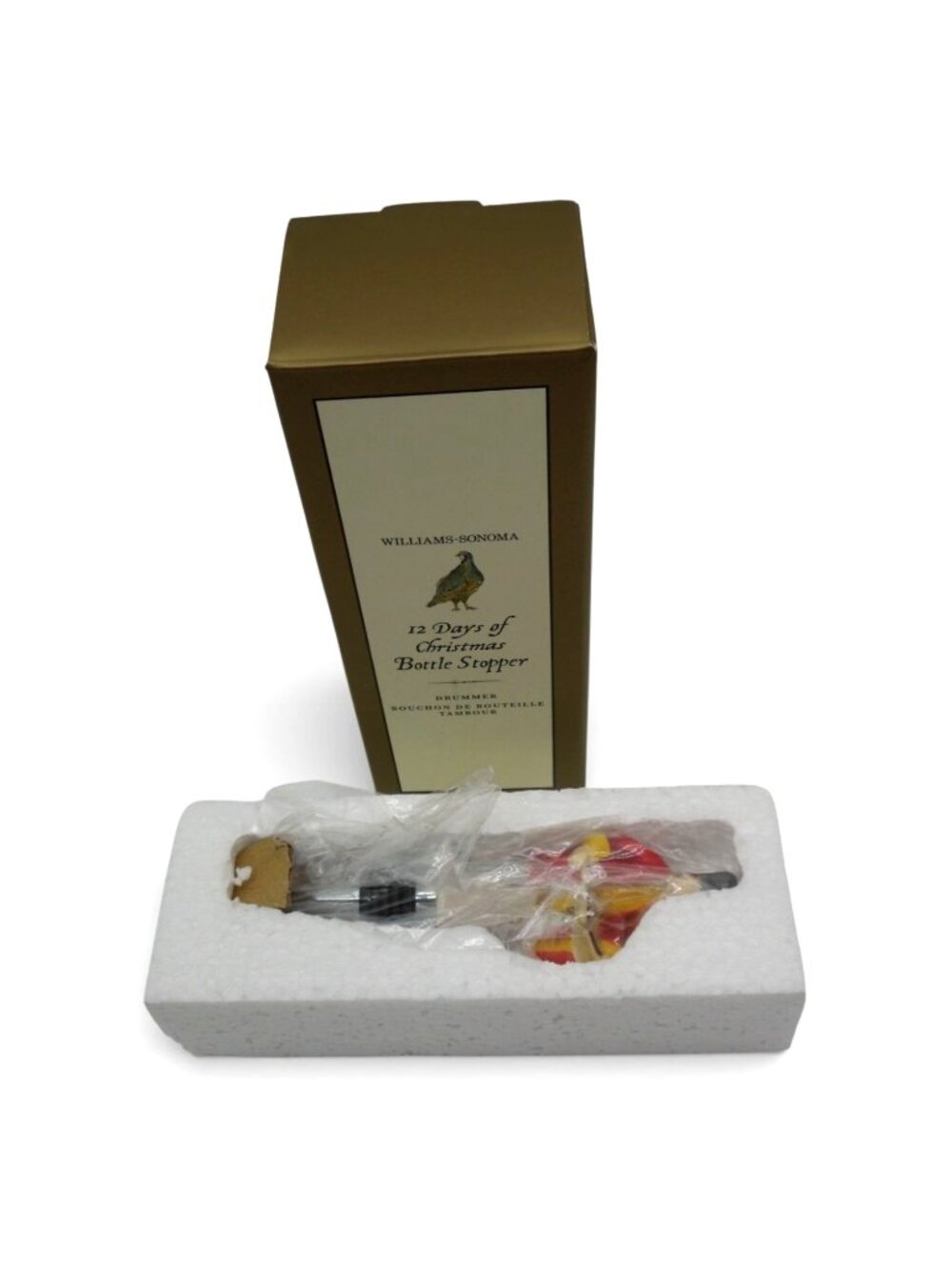 Williams Sonoma 12 Days Of Christmas Bottle Stopper Drummer 2012